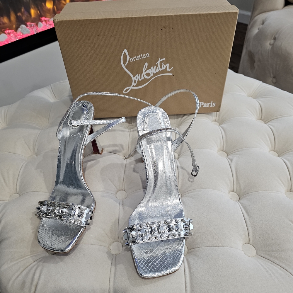 Christian Louboutin Silver Women's Heels Size 9US/41 EURO